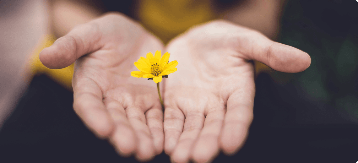 Healing Hands with Flower